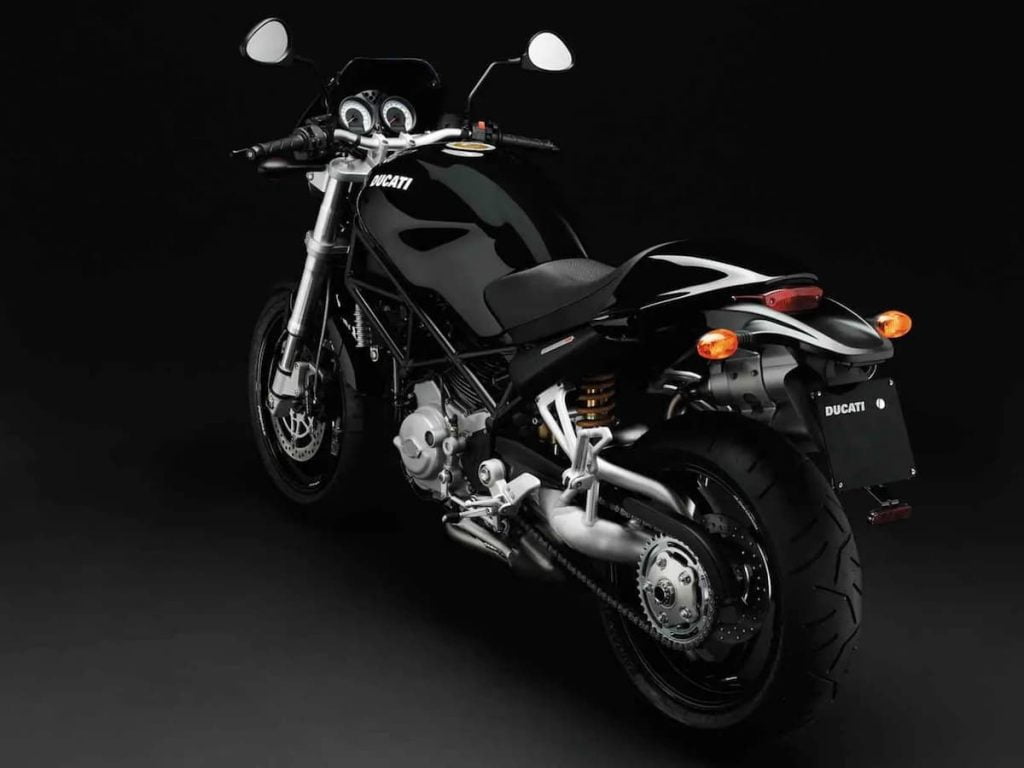 Black Ducati S2R800 rear diagonal