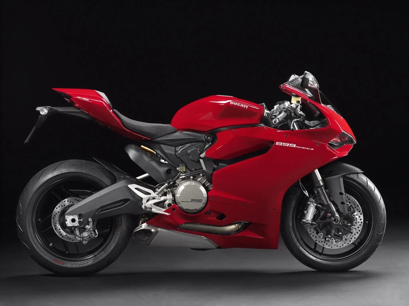 Red Ducati 899 Panigale 1 RHS black background