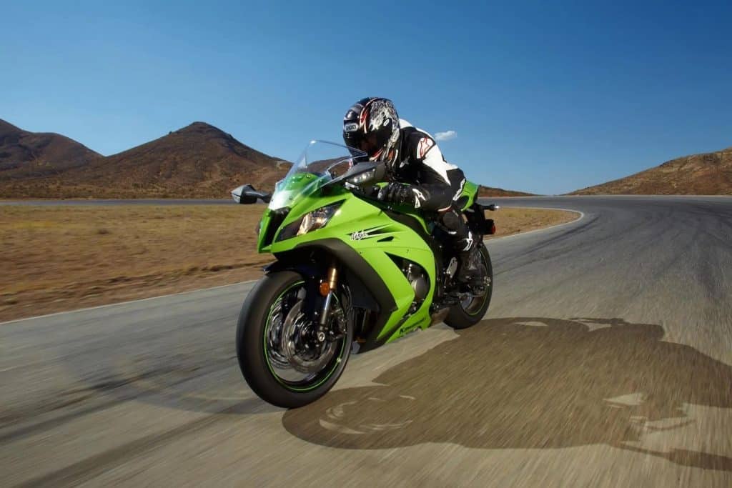 2011-2015 Kawasaki ZX-10R Green action - on track riding web