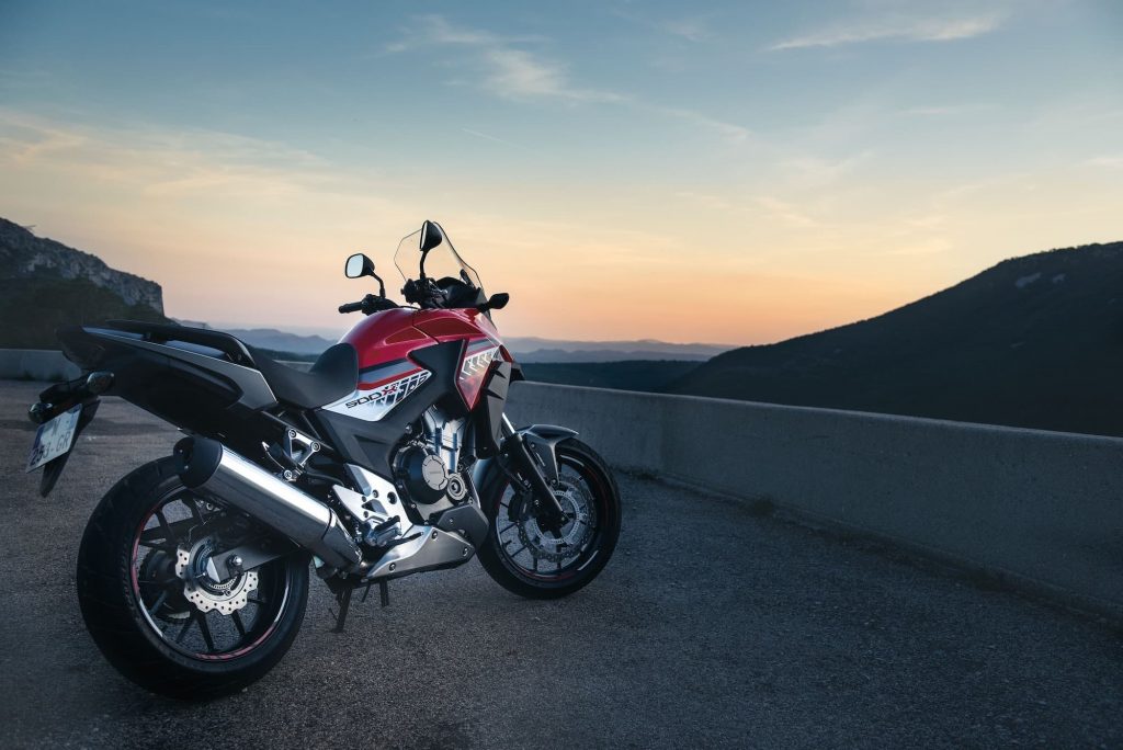 2016 Honda CB600X parked at sunset