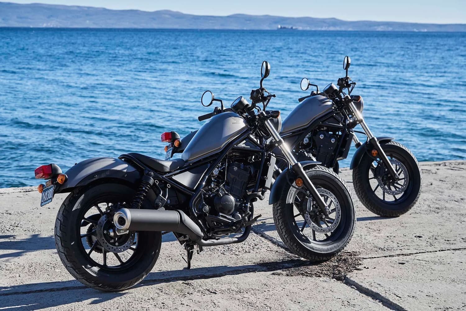 Honda Rebel 300 and 500 side by side