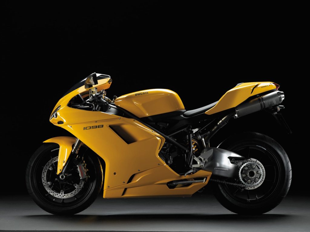 Ducati 1098 Superbike base model studio Yellow lhs