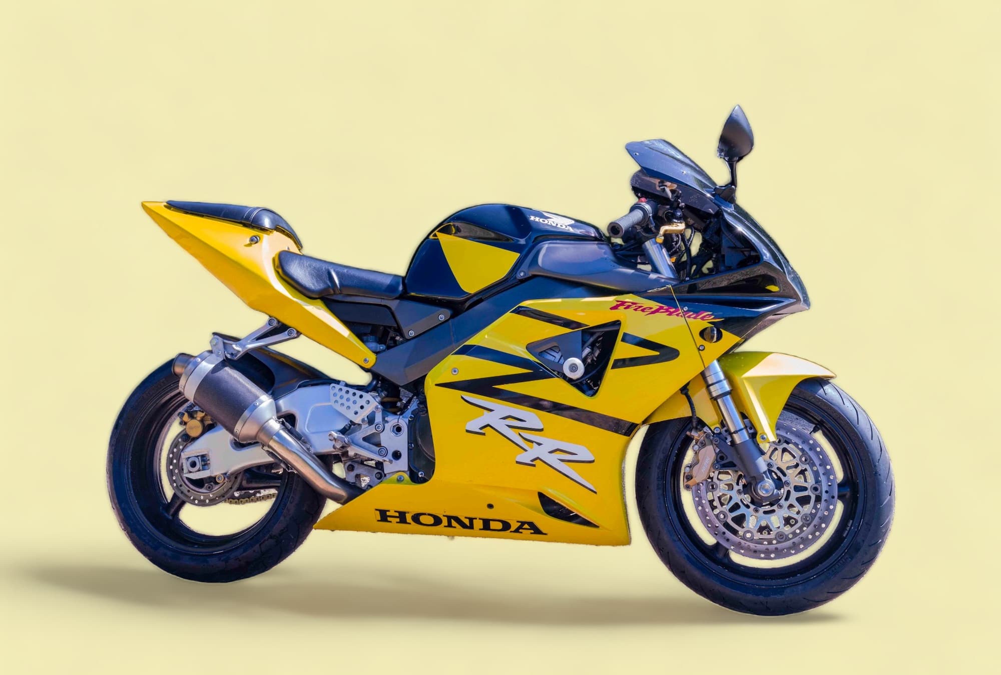 Honda CBR954RR FireBlade yellow motorcycles cover image