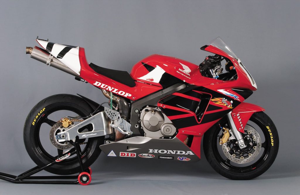 Red and Black 2003 Honda CBR600RR Miguel Duhamel