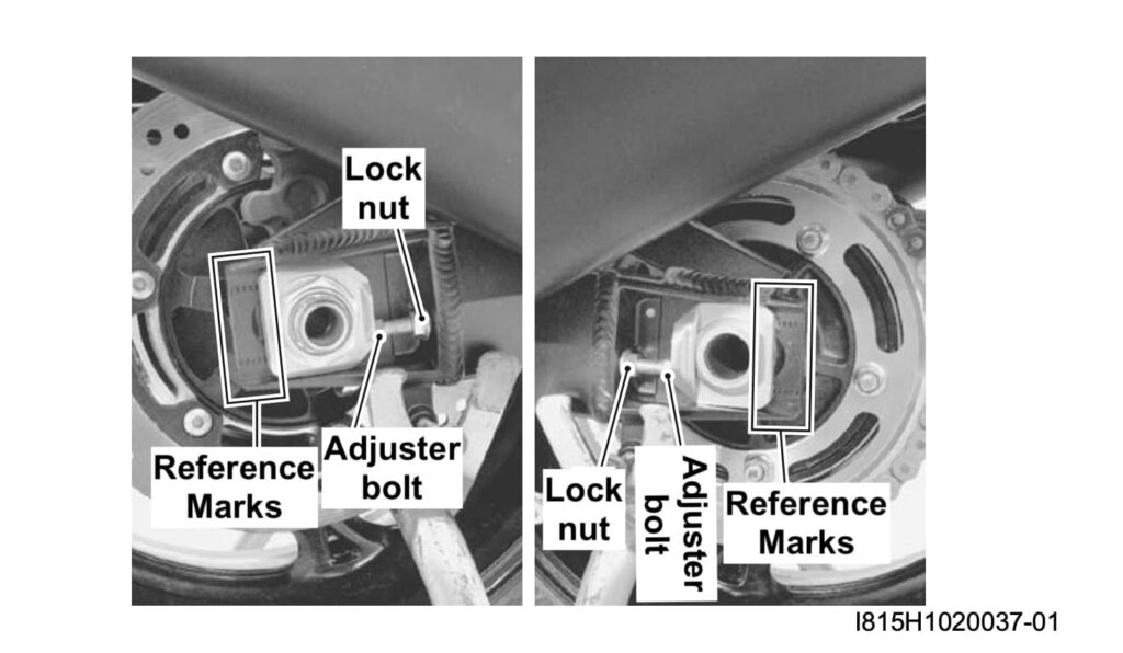 Gen 1 Suzuki Hayabusa chain alignment and tension slack