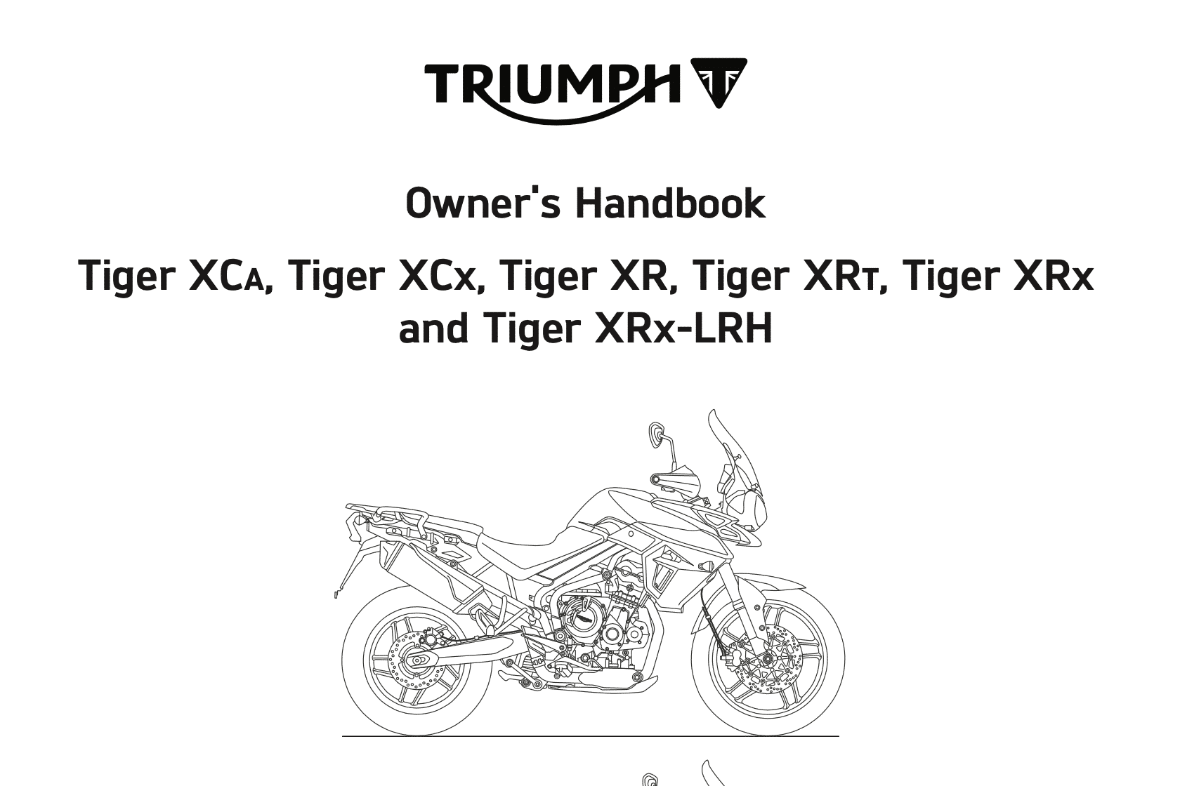 Triumph Tiger 800 manual first page