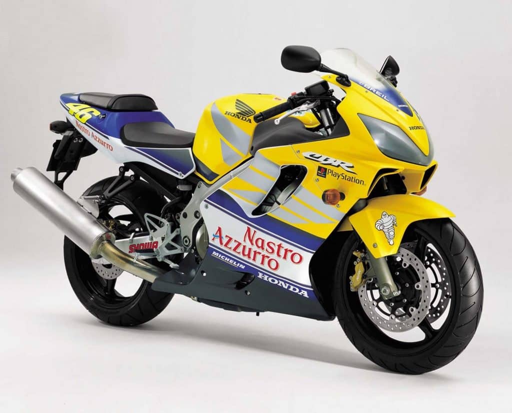 Yellow Nastro Azzuro Honda CBR600F4i studio