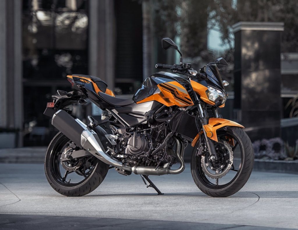 2020 Kawasaki Z400 Static RHS Orange