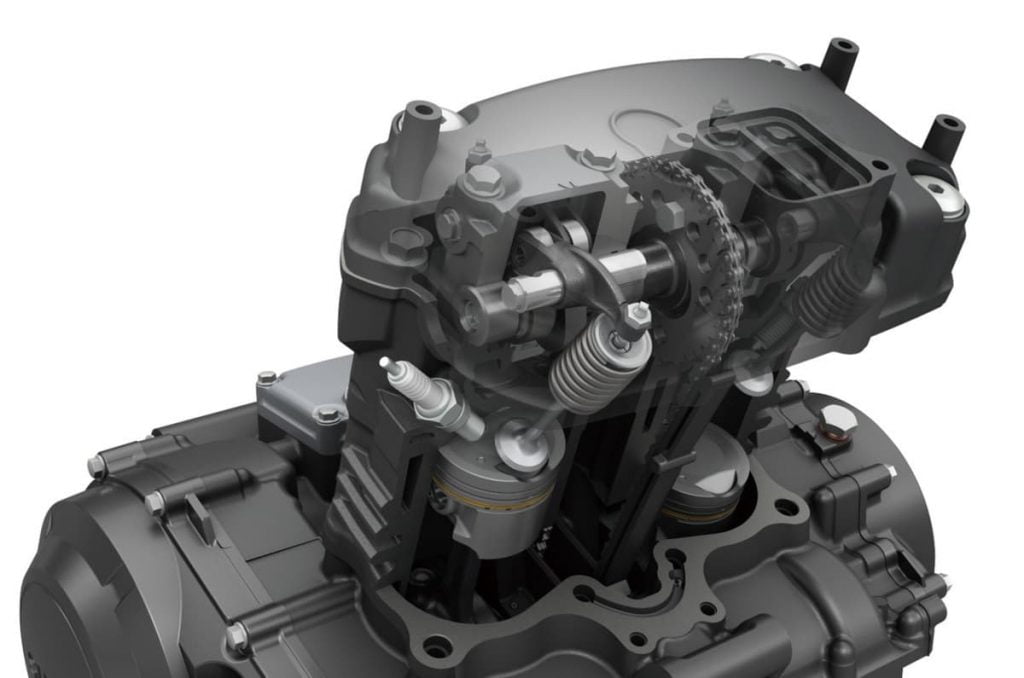 Suzuki V-Strom 250 parallel twin engine block