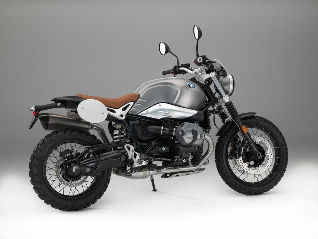 2017 2018 2019 2020 BMW R nineT Scrambler with spoked wheels and offroad tyres