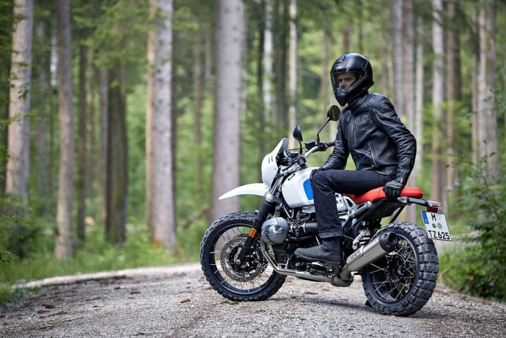 BMW R nine T Urban GS outdoors on dirt road