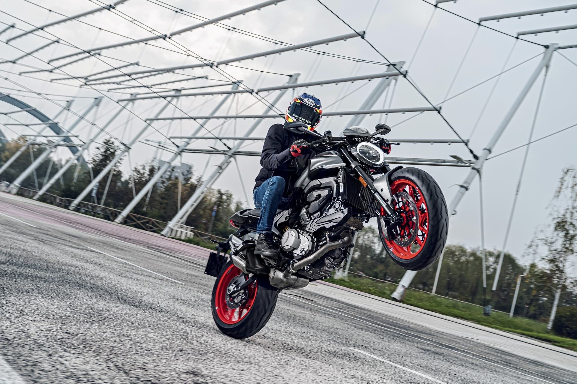 2021 Ducati Monster 950 wheelie