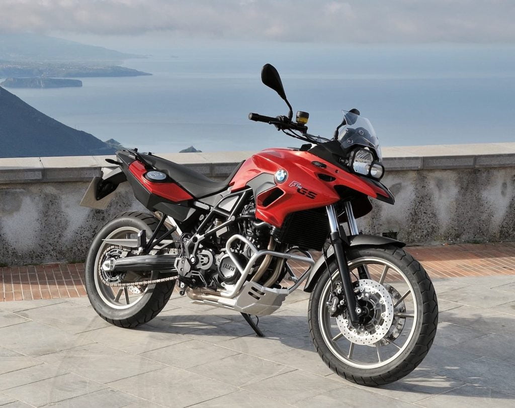 BMW F 700 GS with water view background