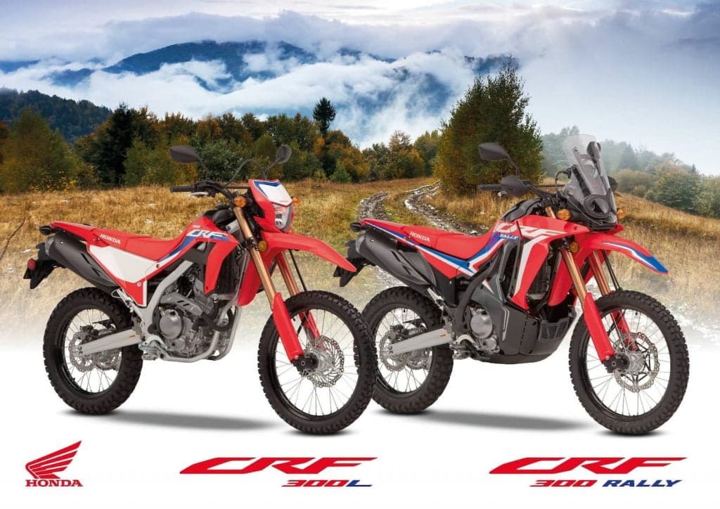 Honda CRF300 and CRF300 Rally together