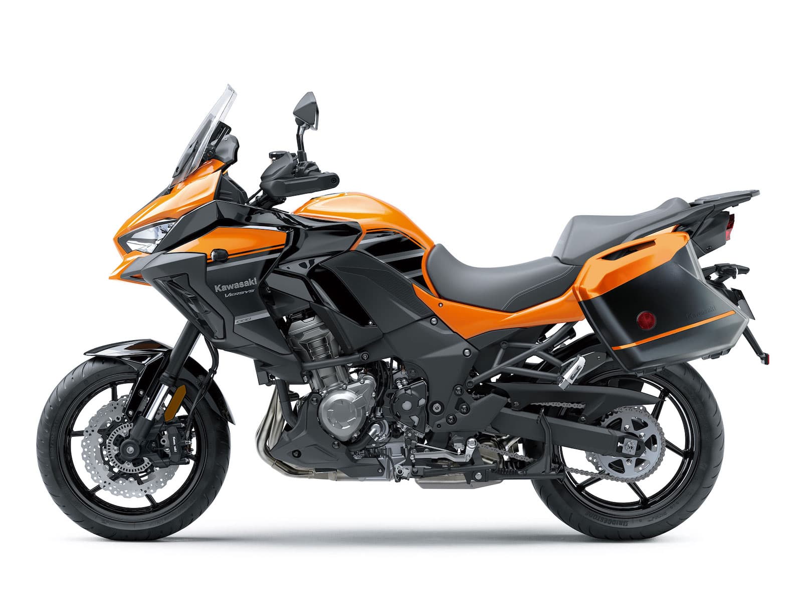 LHS 2019 Versys 1000 orange with luggage