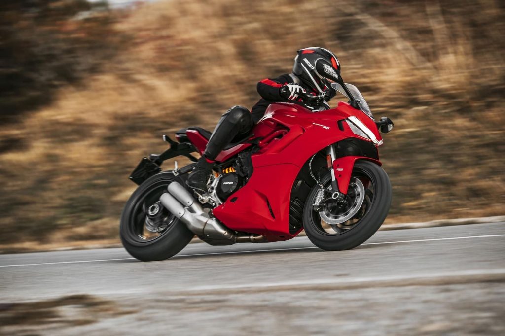 Ducati Supersport 950 red action