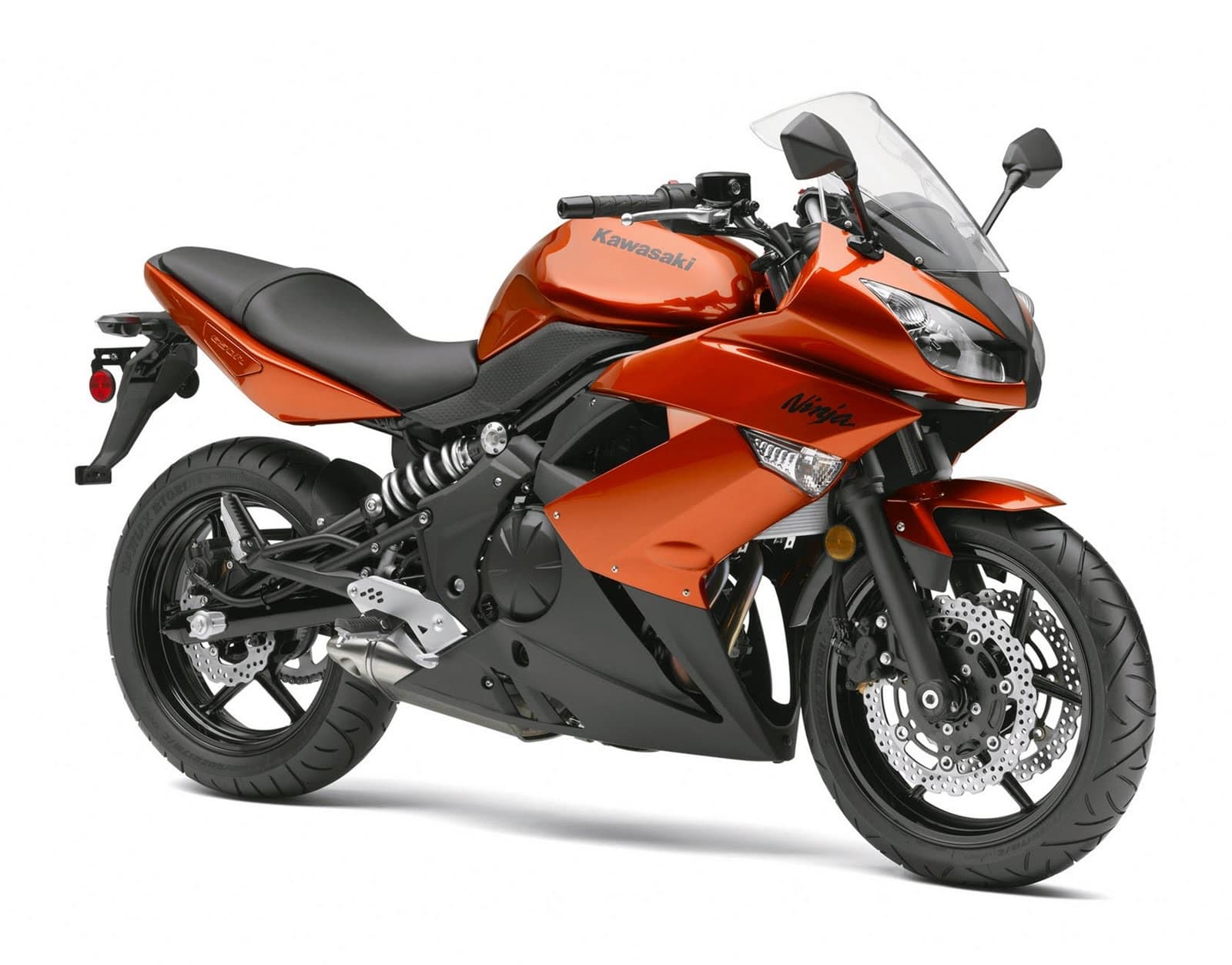 2011 Kawasaki Ninja 650R orange profile