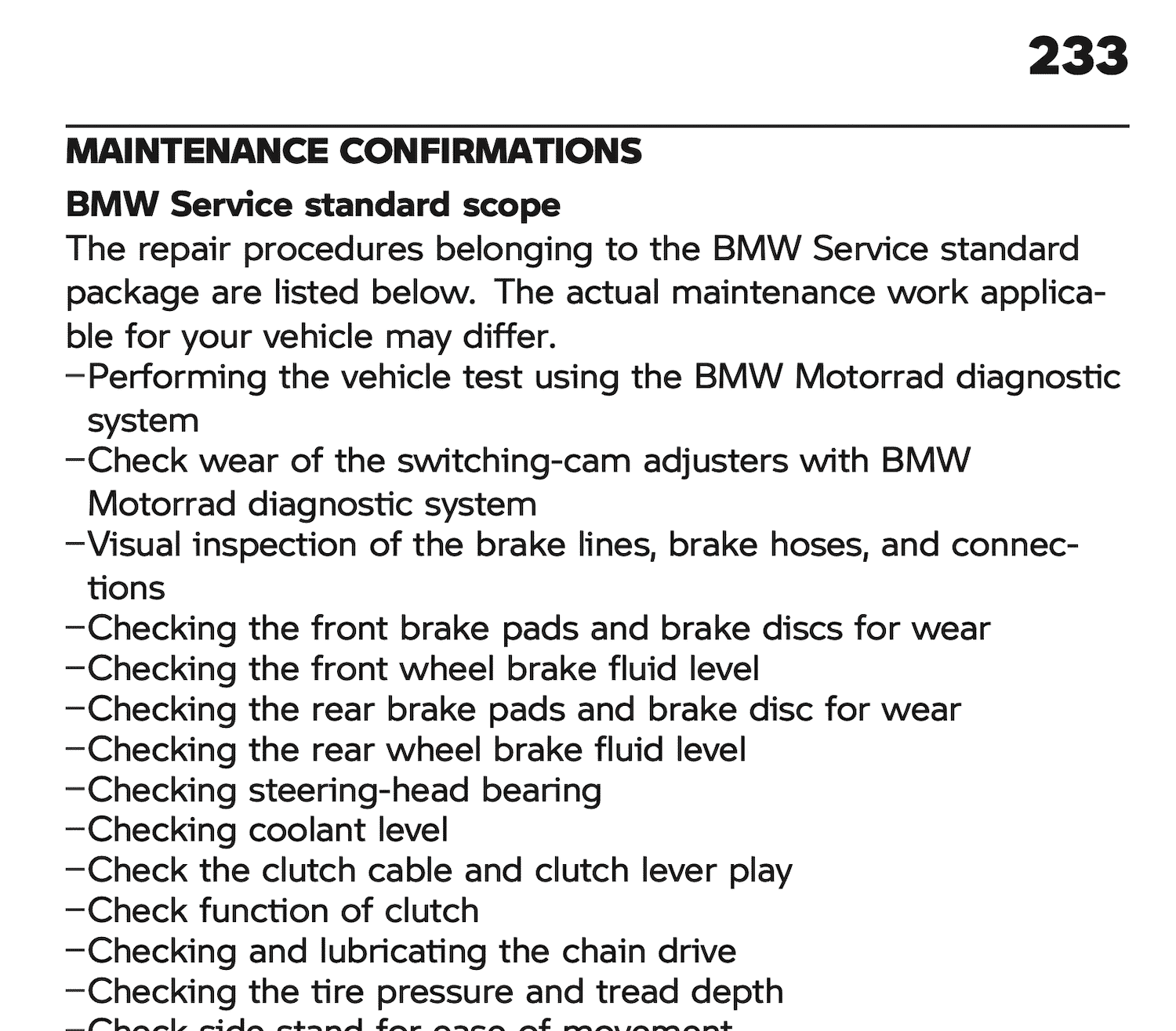 BMW M 1000 RR (2021+) Complete Maintenance Schedule