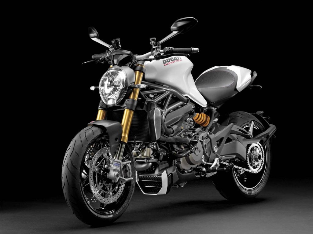 2014-2016 Ducati Monster 1200 S studio LHS white front