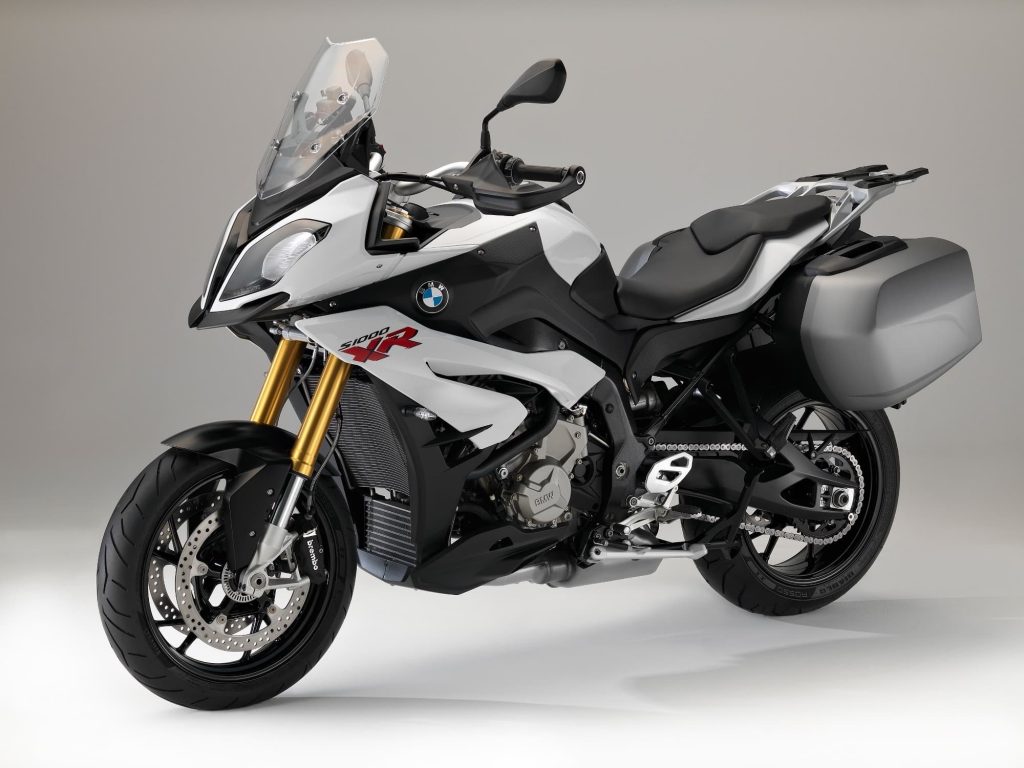 2015 2016 BMW S 1000 XR white with luggage lhs studio