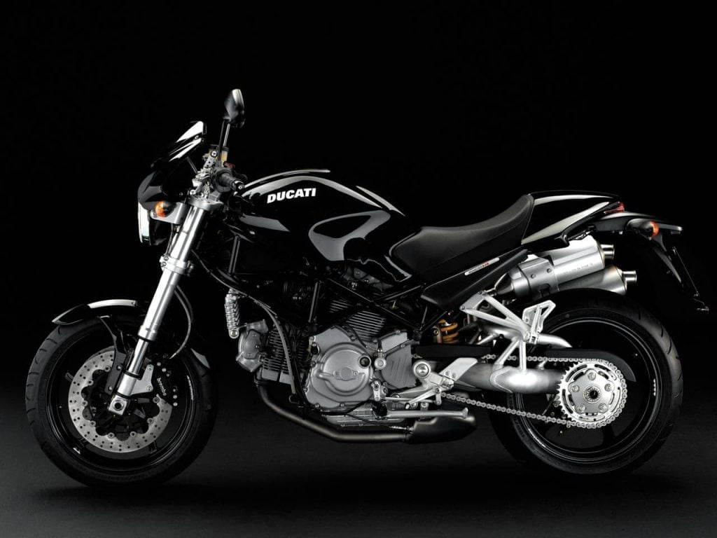 Black Ducati Monster S2R1000 LHS studio