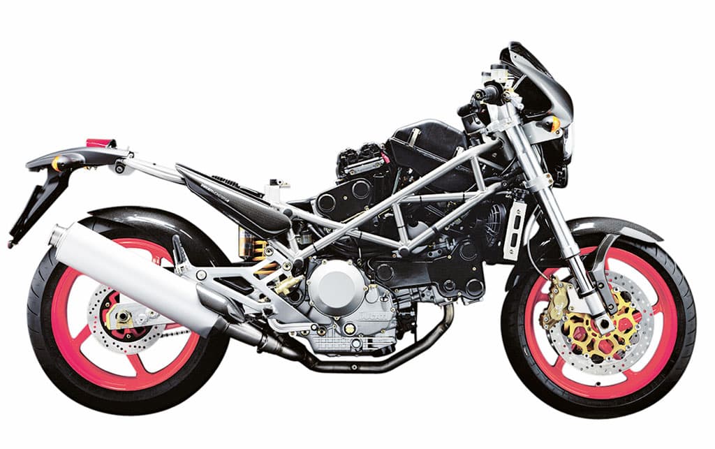 Ducati Monster S4 chassis open