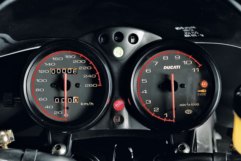 Ducati Monster S4 gauges clocks