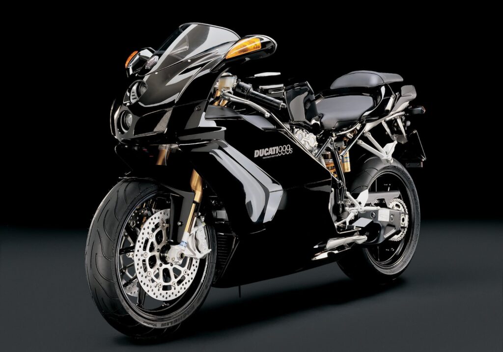 Ducati 999S Black Studio diagonal LHS front