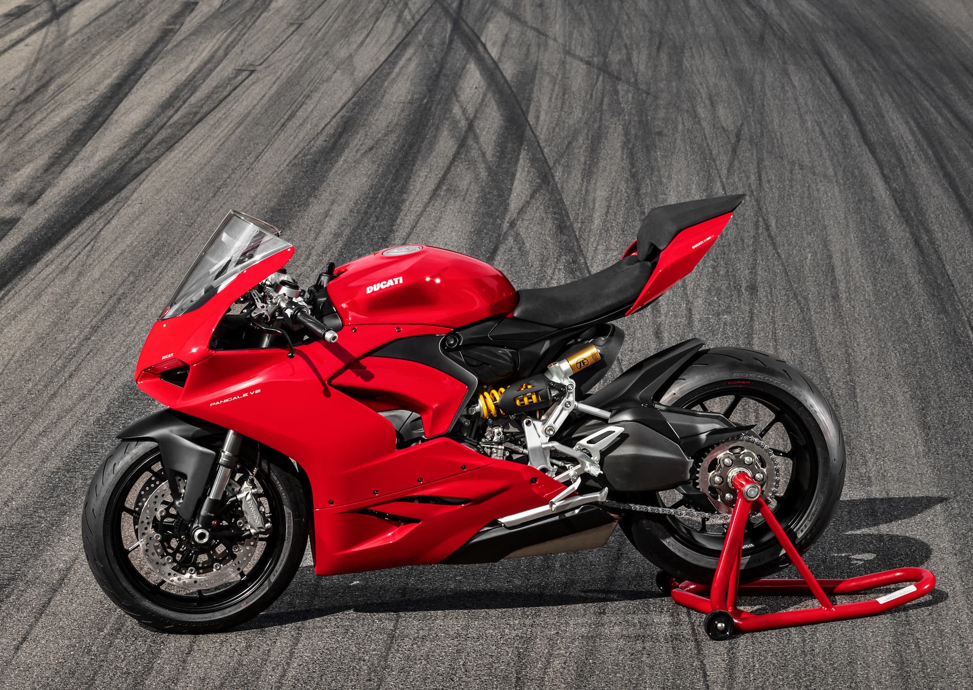 Ducati Panigale V2 LHS on track