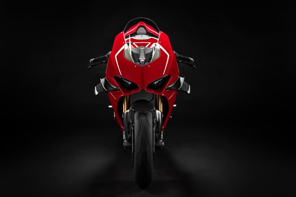 Ducati Panigale V4 R front on studio shot