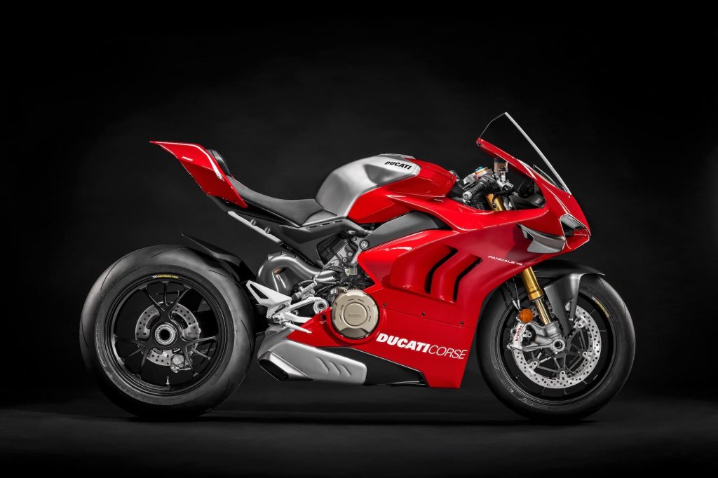 Ducati Panigale V4 R studio RHS red