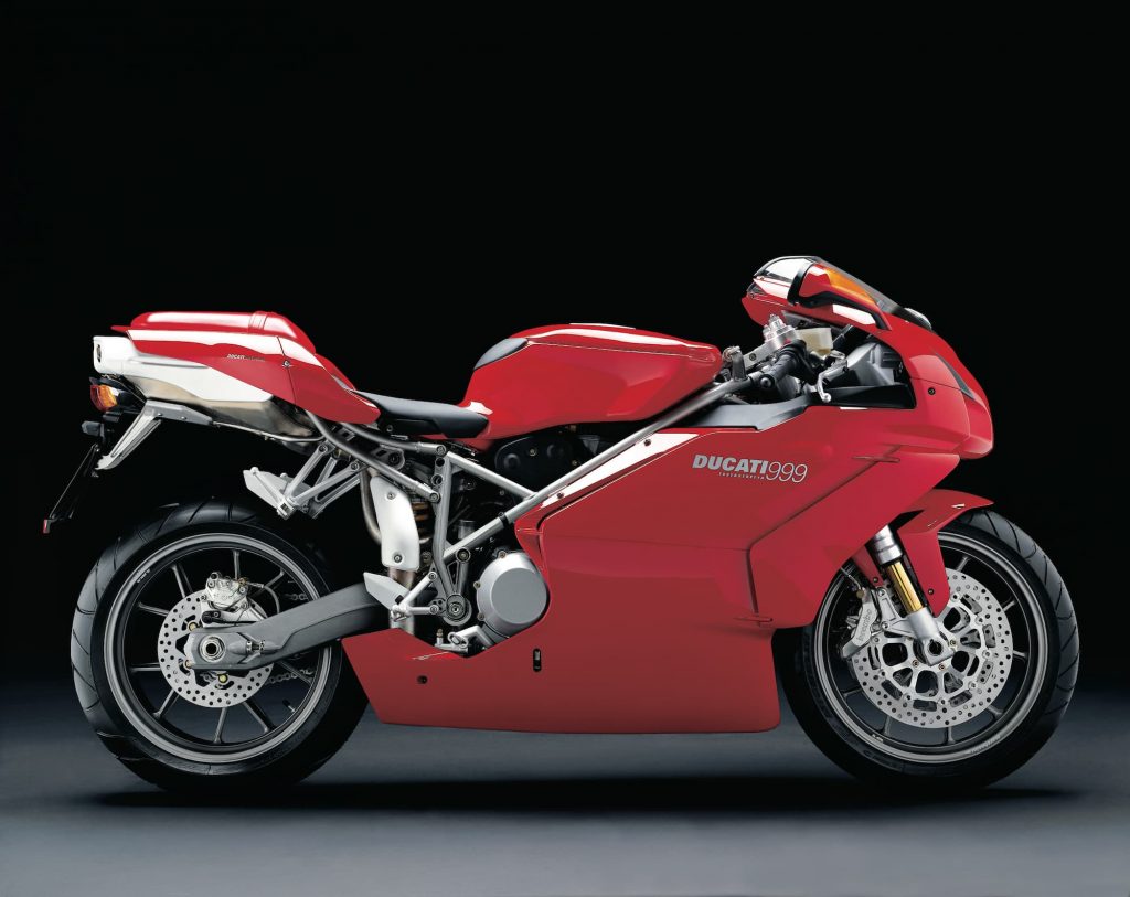 Red Ducati 999 superbike RHS studio