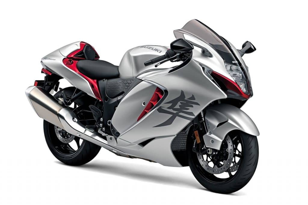 Suzuki GSX1300R Hayabusa Gen 3 (2021+) Maintenance Schedule and Service Intervals 16 2021 Silver Suzuki Hayabusa Gen 3 GSX1300R Studio Maintenance Schedule Studio