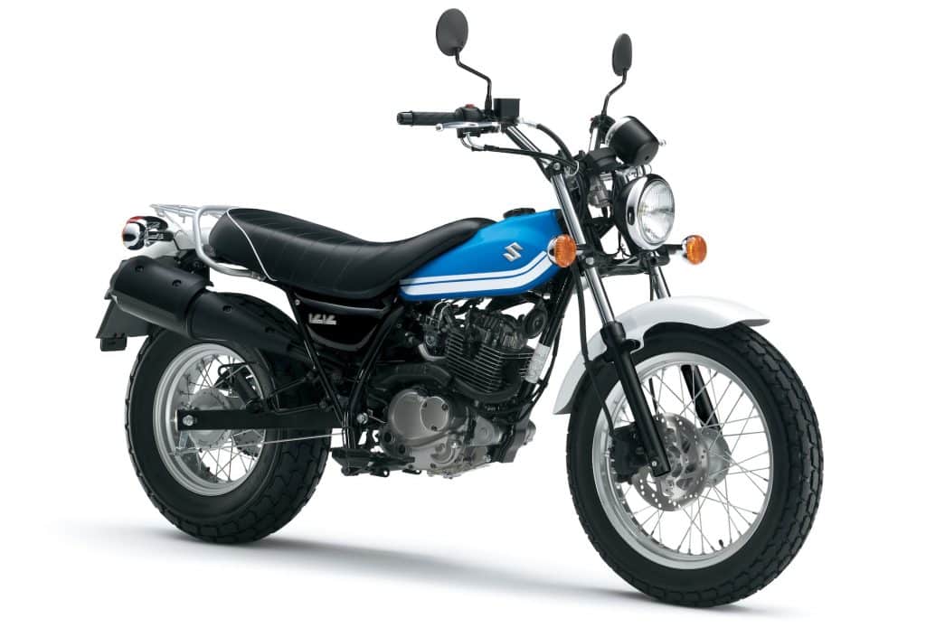 Suzuki VanVan 125 RV125 (2003-2016) Complete Maintenance Schedule 1 Suzuki VanVan 125 RV125 Black RHS Blue front