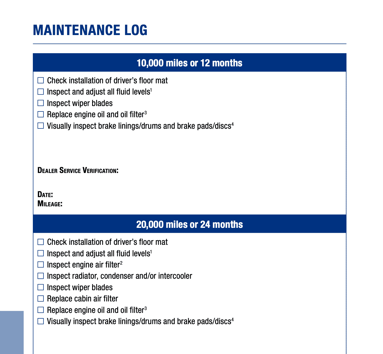 Toyota GR Supra 3.0L (2018+) Full Maintenance Schedule