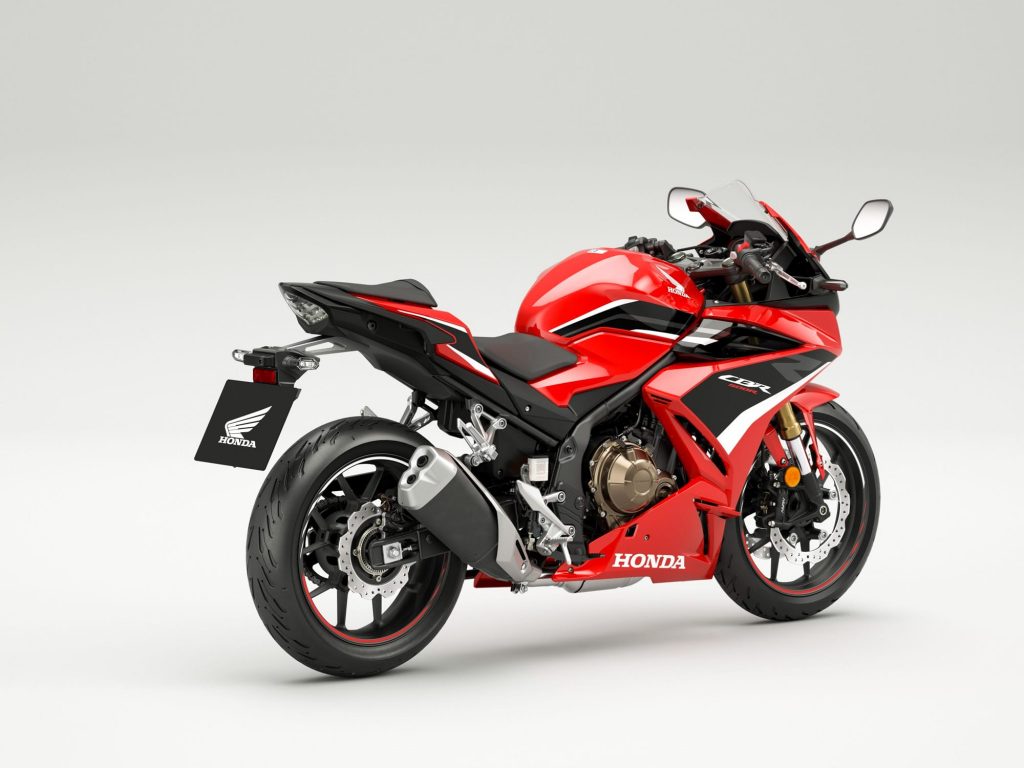 2022 Honda CBR500R Studio — Red, Rear RHS
