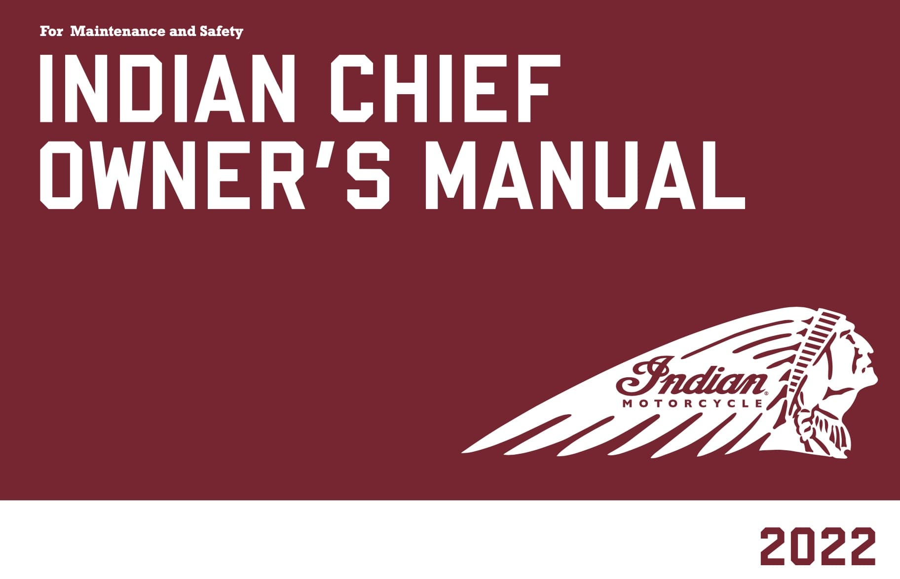2022 Indian Chief maintenance schedule owner's manual screenshot 1