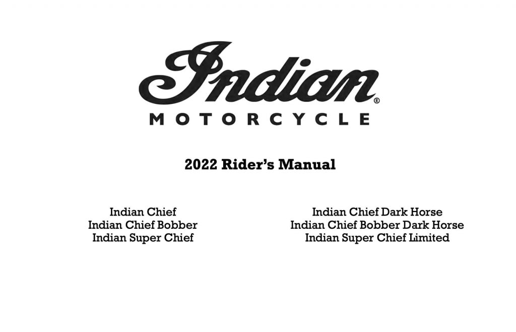 2022 Indian Chief maintenance schedule owner's manual screenshot 2