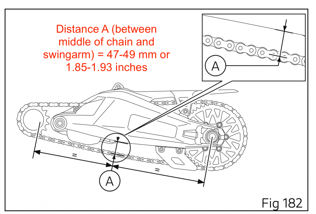 Ducati DesertX Chain Tension Check