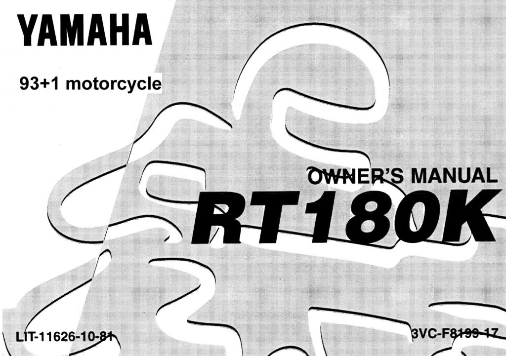 Yamaha RT180 maintenance schedule screenshot 1