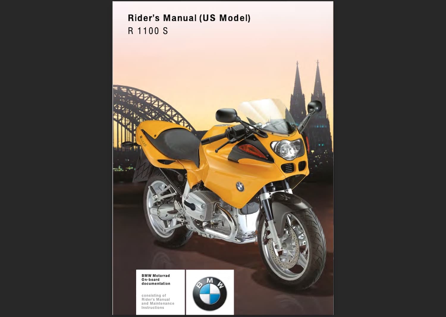 2007 BMW R 1100 S Rider's Manual booklet cover
