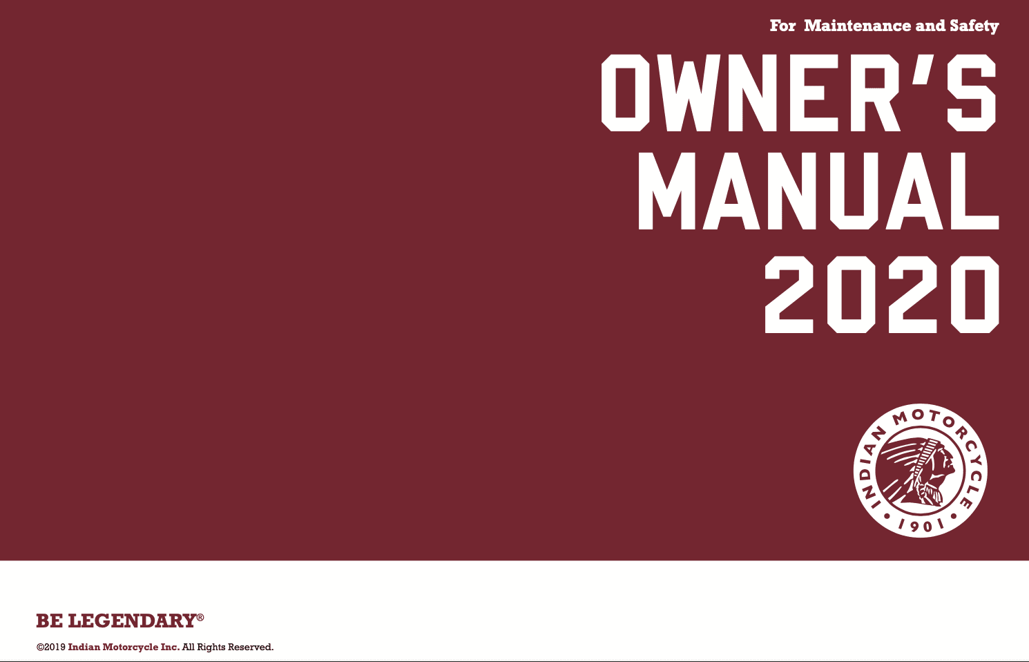 2020 Indian motorcycle manual maintenance screenshot 1