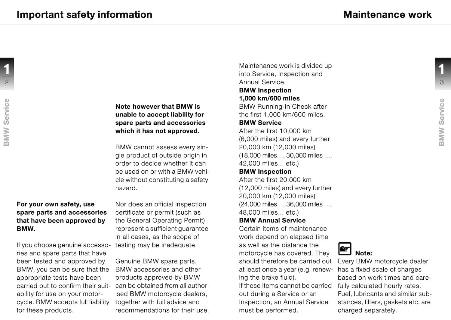 BMW R 1100 S Service and Technical Booklet screenshot 2