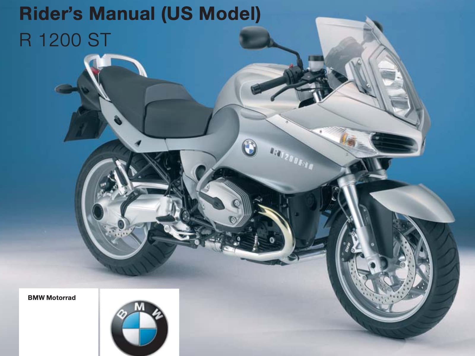 BMW R 1200 ST manual screenshot cover