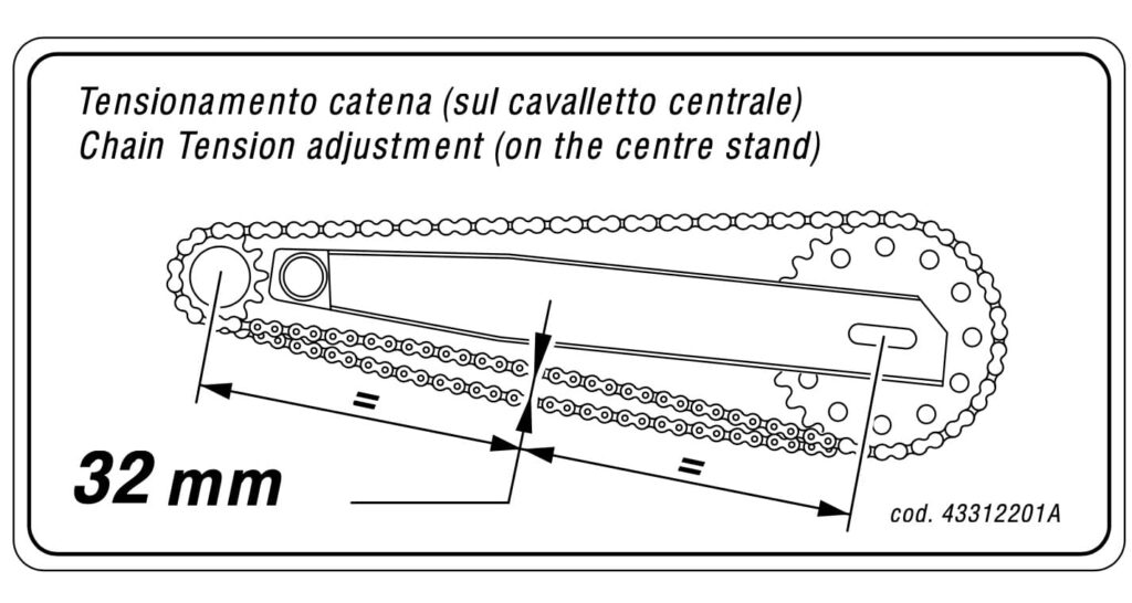 Ducati ST4 chain tension measurement