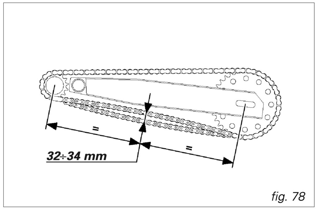 Ducati ST4s chain deflection specs diagram