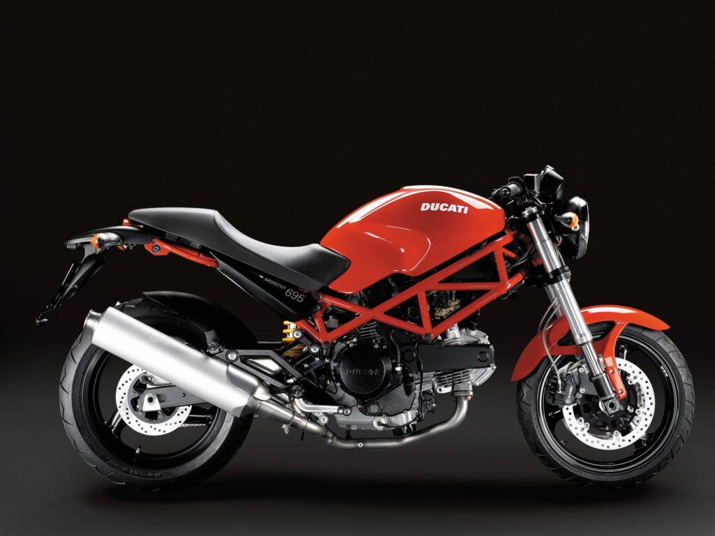 2006 Ducati Monster 695 Red RHS Studio