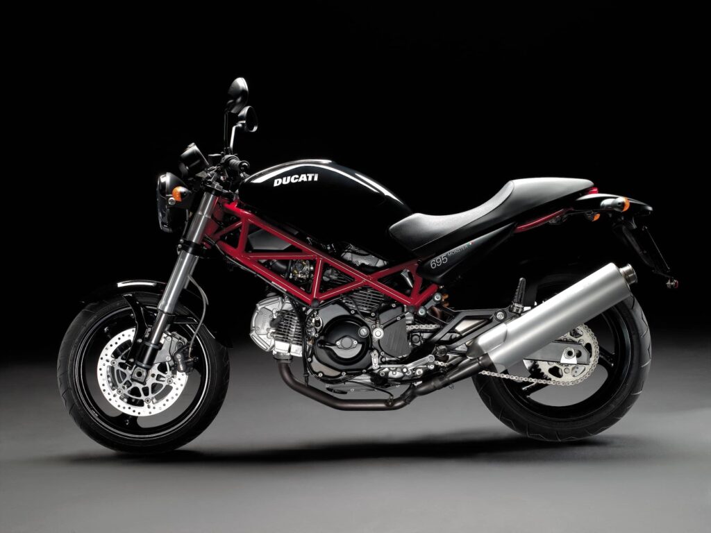 Black Ducati Monster 695 LHS studio