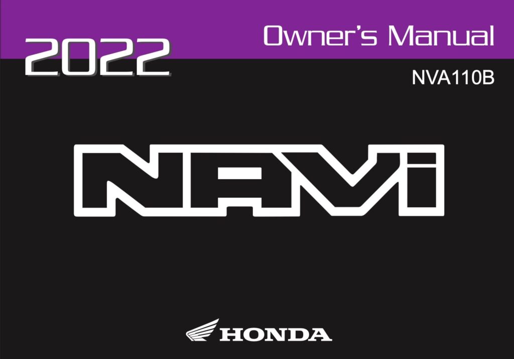 Honda Navi Maintenance Schedule Cover