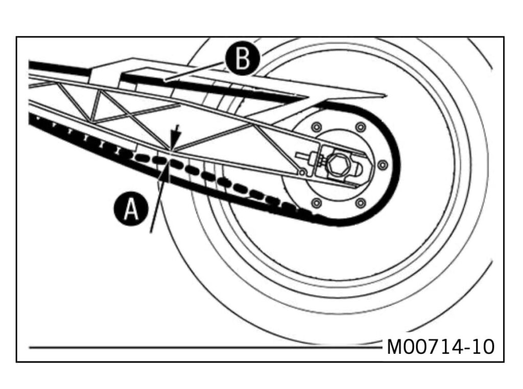 KTM 125 Duke chain tension diagram